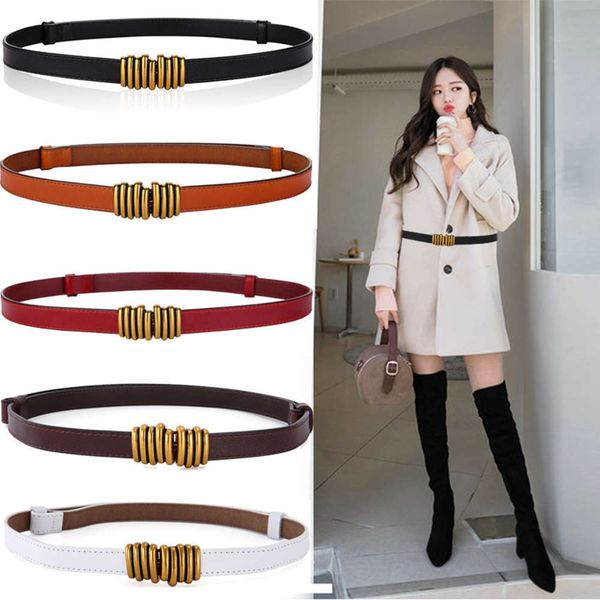 belt women's leather thin buckle coat belt without holes female students versatile waistband, Black;brown
belt women's leather thin buckle coat belt without holes female students versatile waistband, Black;brown