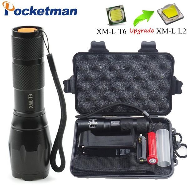 linterna led xml-t6/l2 3800lm tactical aluminum waterproof zaklamp hunting flash light +18650+charger+box flashlights torches
linterna led xml-t6/l2 3800lm tactical aluminum waterproof zaklamp hunting flash light +18650+charger+box flashlights torches