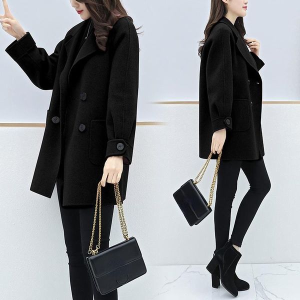 women's wool & blends 2021 autumn trench coats spring short vintage black women jackets outerwear casaco feminino inverno gmm10
women's wool & blends 2021 autumn trench coats spring short vintage black women jackets outerwear casaco feminino inverno gmm10