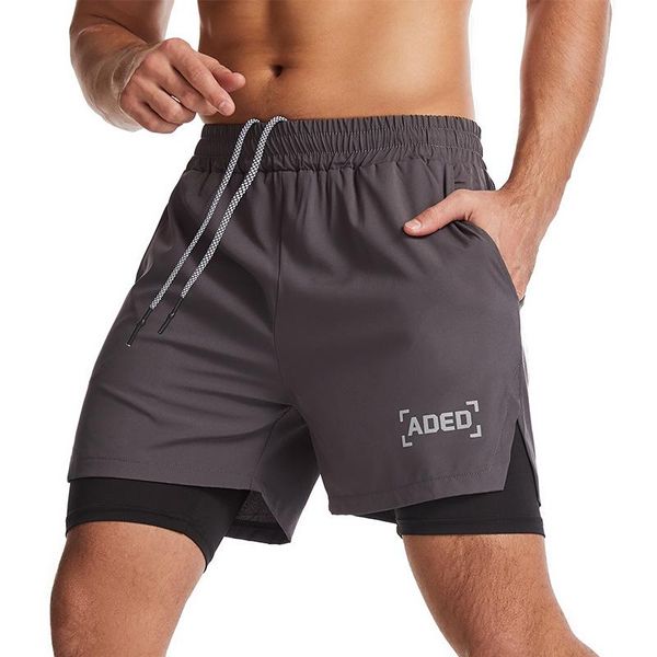 fashion simple sports shorts men's fast dry woven double fitness running marathon casual capris, White;black
fashion simple sports shorts men's fast dry woven double fitness running marathon casual capris, White;black