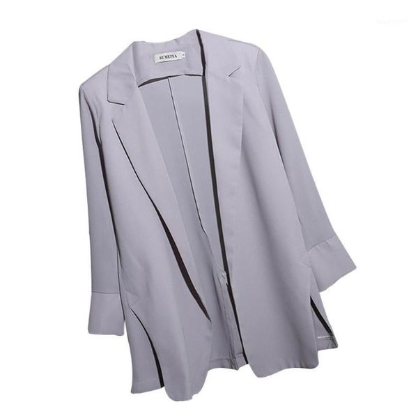 women's jacket summer large size sunscreen thin mid-length loose chiffon suit blazers female solid color suits &, White;black
women's jacket summer large size sunscreen thin mid-length loose chiffon suit blazers female solid color suits &, White;black