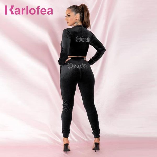 women's two piece pants karlofea velvet activewear crop jacket long 2 winter outfits diamante rhinestones embellished casual tracksuit, White
women's two piece pants karlofea velvet activewear crop jacket long 2 winter outfits diamante rhinestones embellished casual tracksuit, White