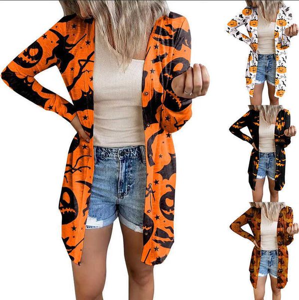 autumn and winter 2021 new halloween theme printed coat small cardigan women's wear, White
autumn and winter 2021 new halloween theme printed coat small cardigan women's wear, White