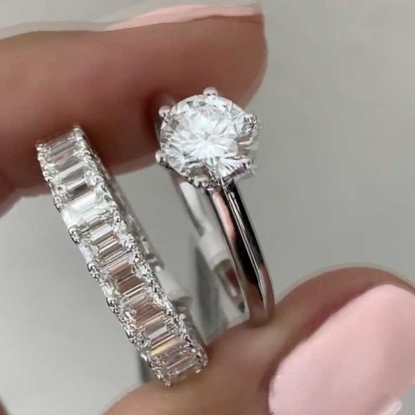 cluster rings authentic 925 silver with full diamond square european women men brand band finger set jewelry gift, Golden;silver
cluster rings authentic 925 silver with full diamond square european women men brand band finger set jewelry gift, Golden;silver