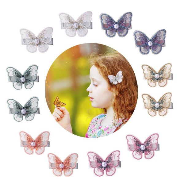 hair accessories 12pc butterfly embroidery clip sweet women pearl barrette headwear hairpins headbands female ornaments, Slivery;white
hair accessories 12pc butterfly embroidery clip sweet women pearl barrette headwear hairpins headbands female ornaments, Slivery;white