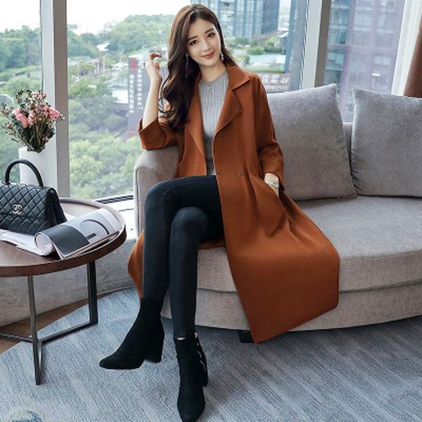 women's trench coats 2021 spring and autumn ladies explosion models korean fashion casual loose wild long windbreaker tide, Tan;black
women's trench coats 2021 spring and autumn ladies explosion models korean fashion casual loose wild long windbreaker tide, Tan;black