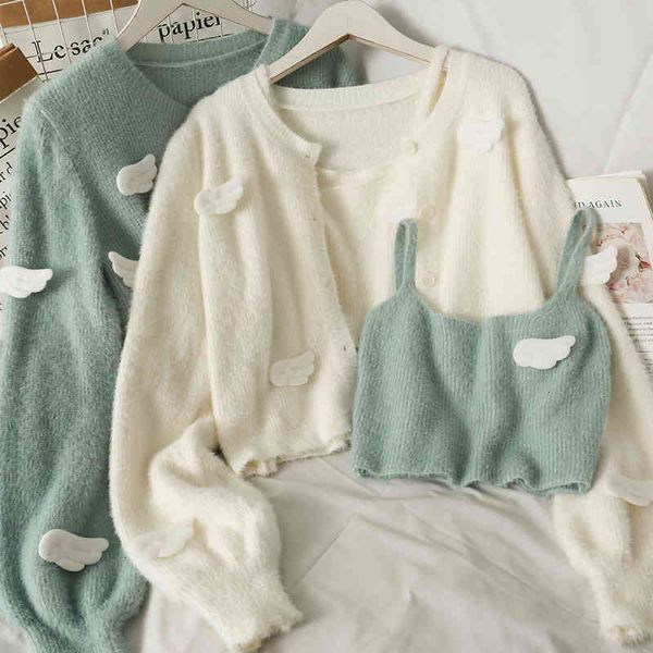 women's sweaters conjunto feminino de manga longa, 2 peças, cardigã com casual e m92b, White;black
women's sweaters conjunto feminino de manga longa, 2 peças, cardigã com casual e m92b, White;black
