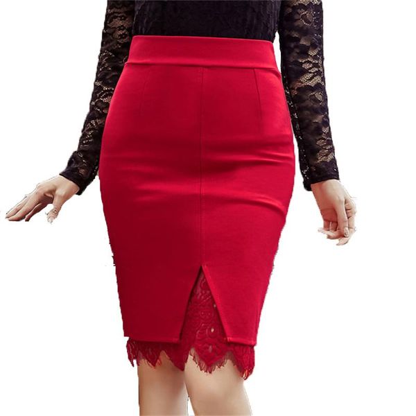 skirts split 2021 summer red lace office lady elegant pencil plus size clothing, Black
skirts split 2021 summer red lace office lady elegant pencil plus size clothing, Black