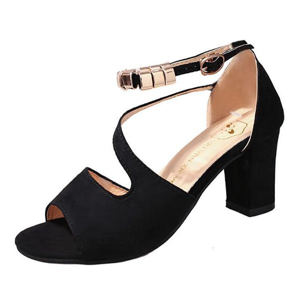sandalia summer sandals female high heels thick fish mouth peep-toe shoes feminina buty damskie mujer, Black
sandalia summer sandals female high heels thick fish mouth peep-toe shoes feminina buty damskie mujer, Black