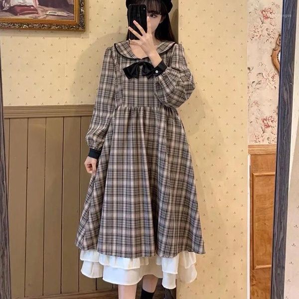 casual dresses women college style dress retro plaid japanese temperament girls fashion splice autumn long-sleeve long skirt, Black;gray
casual dresses women college style dress retro plaid japanese temperament girls fashion splice autumn long-sleeve long skirt, Black;gray
