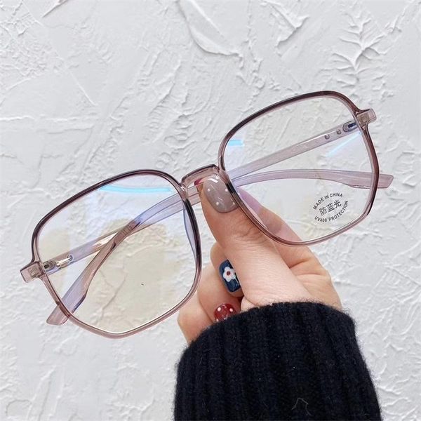 fashion sunglasses frames light purple oversized square glasses frame women trending myopia nerd optical men eyeglasses, Black
fashion sunglasses frames light purple oversized square glasses frame women trending myopia nerd optical men eyeglasses, Black