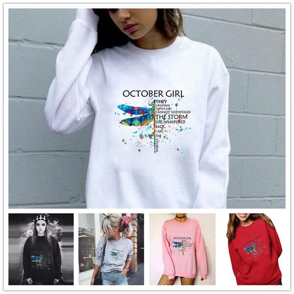 women hoodie october girl printed hoodies fleece long sleeve o neck loose sweatshirt girls pullovers winter women's & sweatshirts, Black
women hoodie october girl printed hoodies fleece long sleeve o neck loose sweatshirt girls pullovers winter women's & sweatshirts, Black
