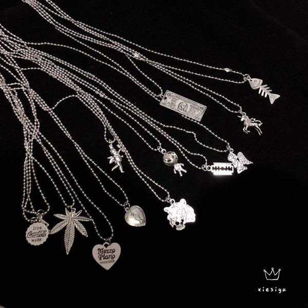 pendant necklaces hip hop music festival angel mermaid head leaf necklace beads di punk for men women collier femme, Silver
pendant necklaces hip hop music festival angel mermaid head leaf necklace beads di punk for men women collier femme, Silver