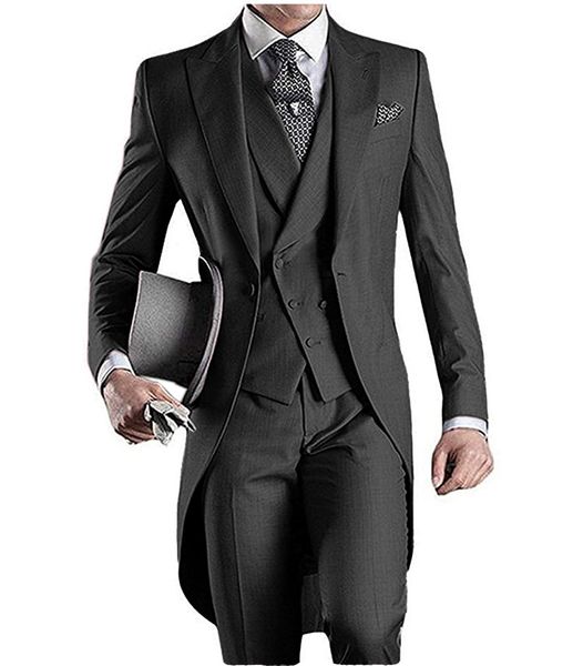 solovedress mens suit tuxedos classic slim fit 3 pieces peak lapel solid flat jacket, Black
solovedress mens suit tuxedos classic slim fit 3 pieces peak lapel solid flat jacket, Black
