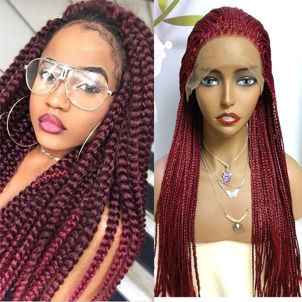 synthetic wigs 99j braided for black women 26inch lace front wig cornrow braids with babyhair box braid blonde glueless red wine
synthetic wigs 99j braided for black women 26inch lace front wig cornrow braids with babyhair box braid blonde glueless red wine