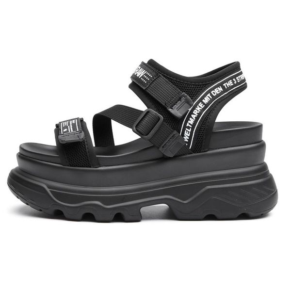 platform women's sandals fashion summer leather buckle women thick soled beach sandal casual chunky woman shoes c331, Black
platform women's sandals fashion summer leather buckle women thick soled beach sandal casual chunky woman shoes c331, Black