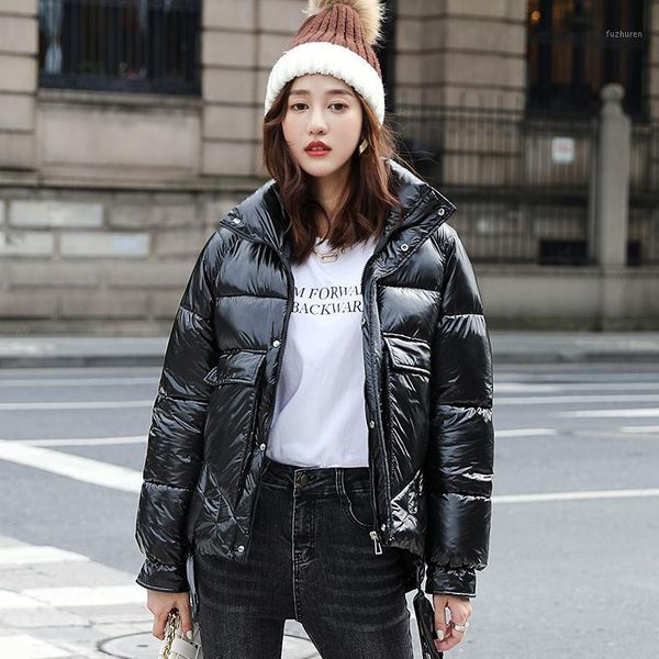 women's down & parkas women office lady glossy coat winter jacket short stand collar parka fashion warm, Black
women's down & parkas women office lady glossy coat winter jacket short stand collar parka fashion warm, Black