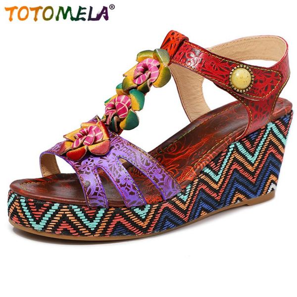 arrive wedges platform sandals women shoes genuine leather flower mixed color summer vintage woman, Black
arrive wedges platform sandals women shoes genuine leather flower mixed color summer vintage woman, Black