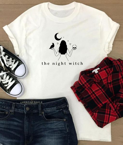 women's t-shirt the night witch gothic funny women graphic 100% cotton quote tumblr fashion aesthetic grunge tee tshirts fit, White
women's t-shirt the night witch gothic funny women graphic 100% cotton quote tumblr fashion aesthetic grunge tee tshirts fit, White