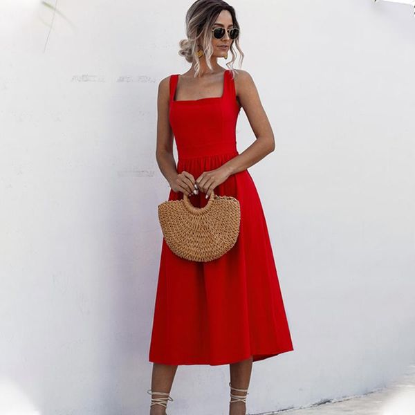 casual dresses women backless soild long dress 2021 summer boho spaghetti strap clothes ladies ruched slip midi sundresses vestidos, Black;gray
casual dresses women backless soild long dress 2021 summer boho spaghetti strap clothes ladies ruched slip midi sundresses vestidos, Black;gray