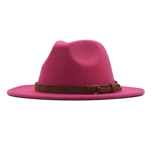 wide brim hats fashion belt hat panama solid color fedora for men women autumn winter wool felt jazz cap, Blue;gray
wide brim hats fashion belt hat panama solid color fedora for men women autumn winter wool felt jazz cap, Blue;gray