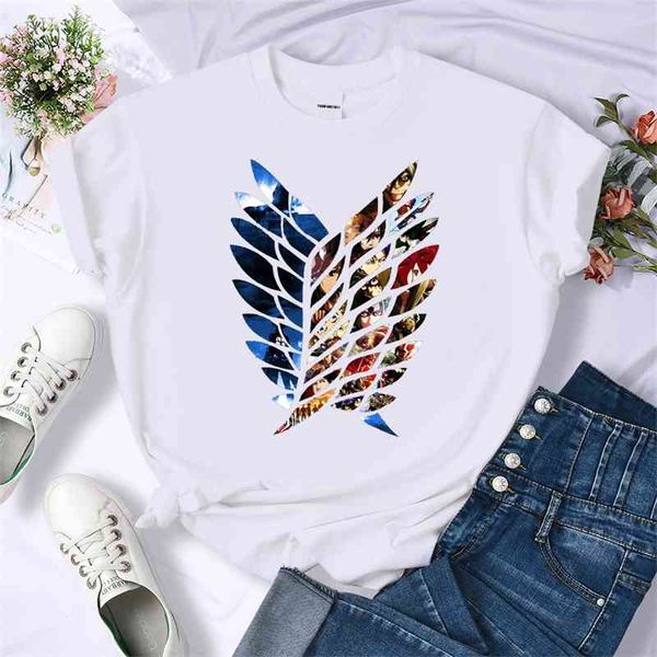anime attack on titan wings of liberty print t-shirts women simplicity o-neck t-shirt oversized summer brand t shirt female, White
anime attack on titan wings of liberty print t-shirts women simplicity o-neck t-shirt oversized summer brand t shirt female, White