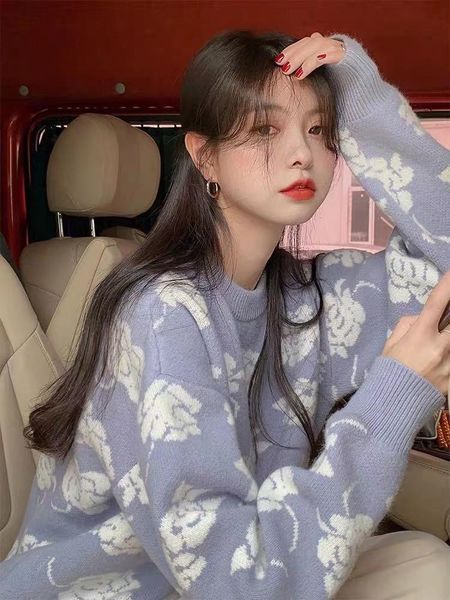 women's sweaters sets fan zhiqiao roses party bump color restoring ancient ways round neck sweater, White;black
women's sweaters sets fan zhiqiao roses party bump color restoring ancient ways round neck sweater, White;black