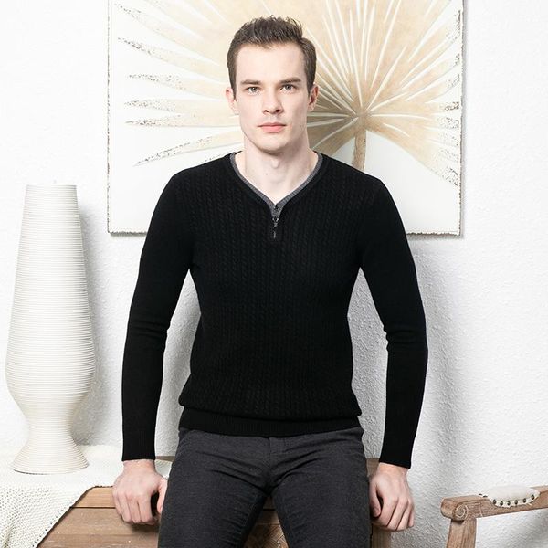 men's sweaters male twisted cashmere knitwear autumn & winter 100% wool thick sweater v-neck pure jumper long sleeved, White;black
men's sweaters male twisted cashmere knitwear autumn & winter 100% wool thick sweater v-neck pure jumper long sleeved, White;black