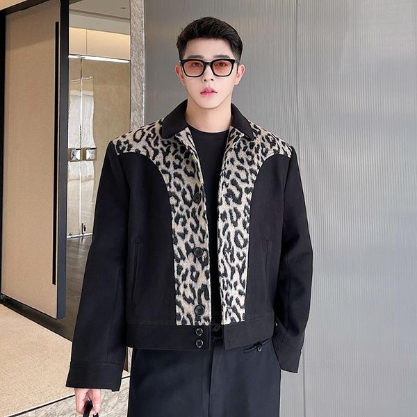men's jackets men korean streetwear net celebrity style fashion show coat outerwear leopard splice woolen vintage loose casual short ja, Black;brown
men's jackets men korean streetwear net celebrity style fashion show coat outerwear leopard splice woolen vintage loose casual short ja, Black;brown