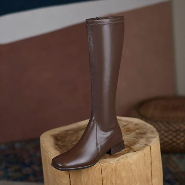new flat boots women real leather square toe knee high boots women fashion winter women shoes party footwear size 34-40, Black
new flat boots women real leather square toe knee high boots women fashion winter women shoes party footwear size 34-40, Black