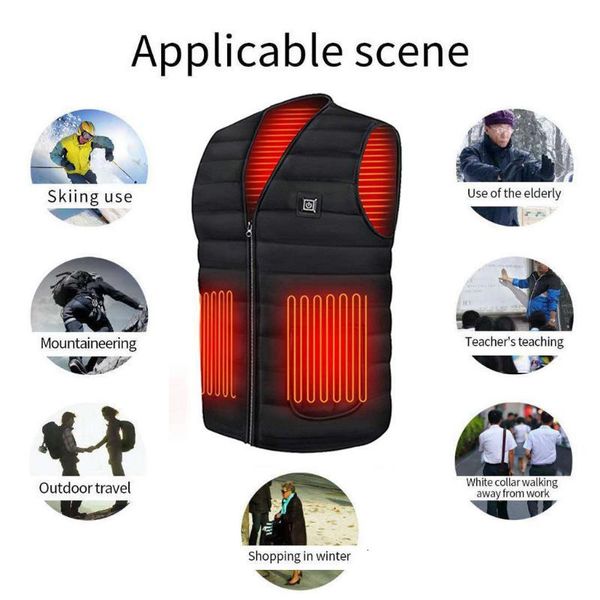 men's vests electric heated jackets vest men women heating coat usb cotton outdoor winter thermal warmer veste homme raqf, Black;white
men's vests electric heated jackets vest men women heating coat usb cotton outdoor winter thermal warmer veste homme raqf, Black;white