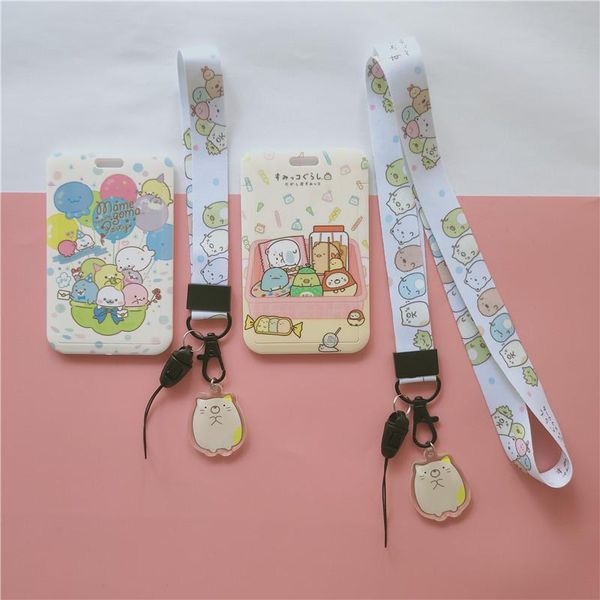 card holders japanese cartoon holder hanging neck rope student meal bus access subway certificate cover, Brown;gray
card holders japanese cartoon holder hanging neck rope student meal bus access subway certificate cover, Brown;gray