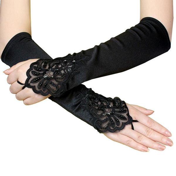 five fingers gloves 1 pair design women' elbow length black long satin fingerless for ladies girls hand, Blue;gray
five fingers gloves 1 pair design women' elbow length black long satin fingerless for ladies girls hand, Blue;gray