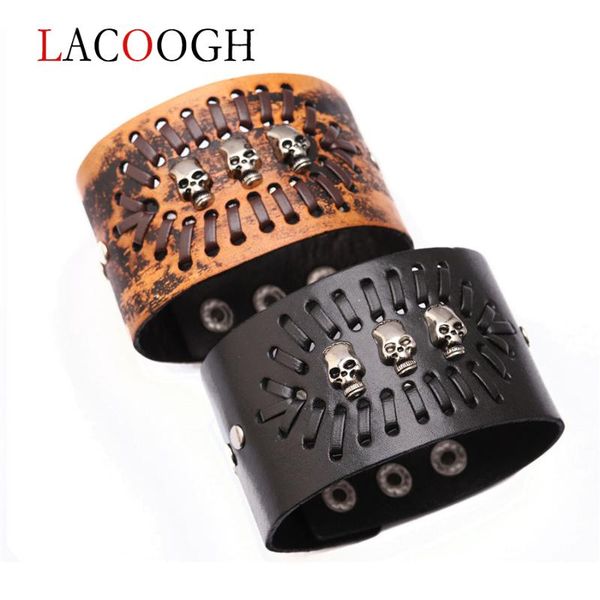 charm bracelets lacoogh exaggerated woven alloy skull leather bracelet for women length 22.8cm bangles men fashion femme jewelry, Golden;silver
charm bracelets lacoogh exaggerated woven alloy skull leather bracelet for women length 22.8cm bangles men fashion femme jewelry, Golden;silver