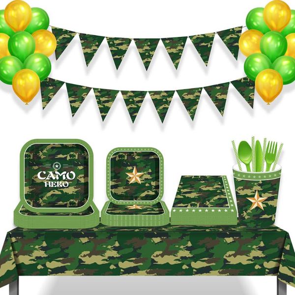 disposable dinnerware cosplay camping army camouflage military officers and soldiers theme birthday party tablecloths tableware sets plates
disposable dinnerware cosplay camping army camouflage military officers and soldiers theme birthday party tablecloths tableware sets plates