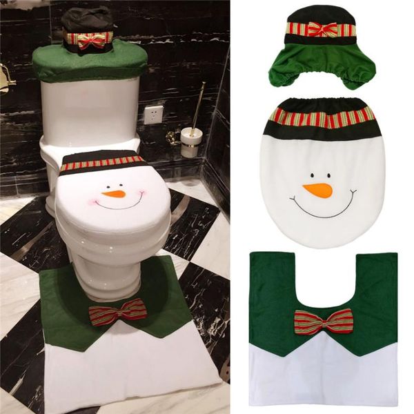 3pcs/set merry christmas decorations bathroom toilet foot pad seat cover cap santa claus snowman reindeer with rug xmas green covers
3pcs/set merry christmas decorations bathroom toilet foot pad seat cover cap santa claus snowman reindeer with rug xmas green covers
