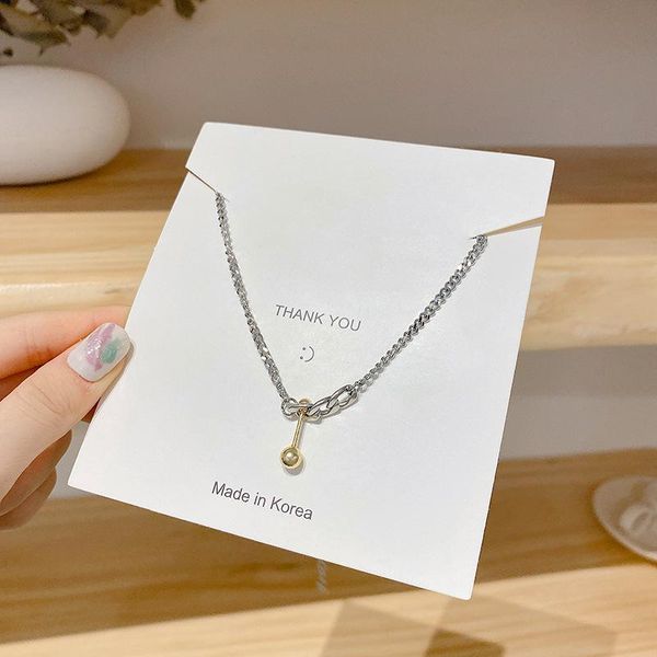 pendant necklaces 2021 creative simple necklace female cold wind temperament exquisite clavicle chain short personality item jewelry, Silver
pendant necklaces 2021 creative simple necklace female cold wind temperament exquisite clavicle chain short personality item jewelry, Silver
