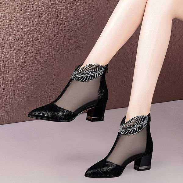 boots women high heeled sandals pointed toe thick heel gladiator buckle mesh ankle boot black spring/autumn shoes for woman dzpd
boots women high heeled sandals pointed toe thick heel gladiator buckle mesh ankle boot black spring/autumn shoes for woman dzpd