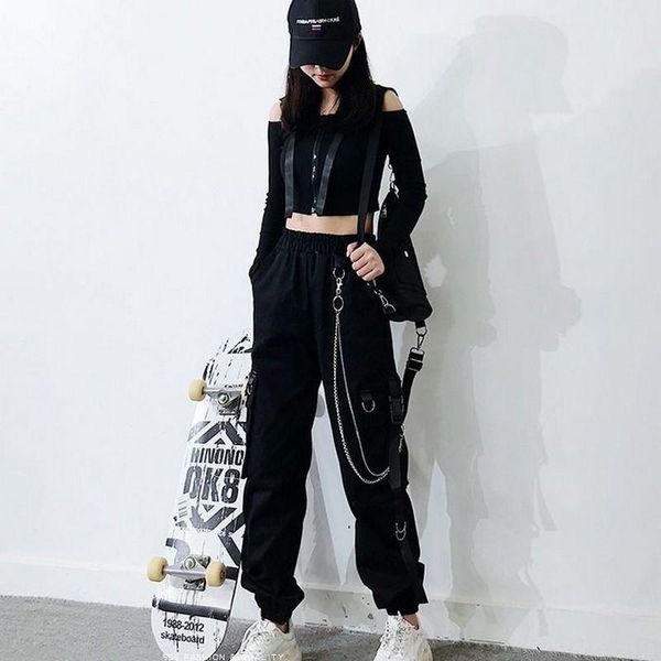 women's pants & capris korean high waist cargo women streetwear hip hop style kocasual solid students couple loose sweatpants, Black;white
women's pants & capris korean high waist cargo women streetwear hip hop style kocasual solid students couple loose sweatpants, Black;white