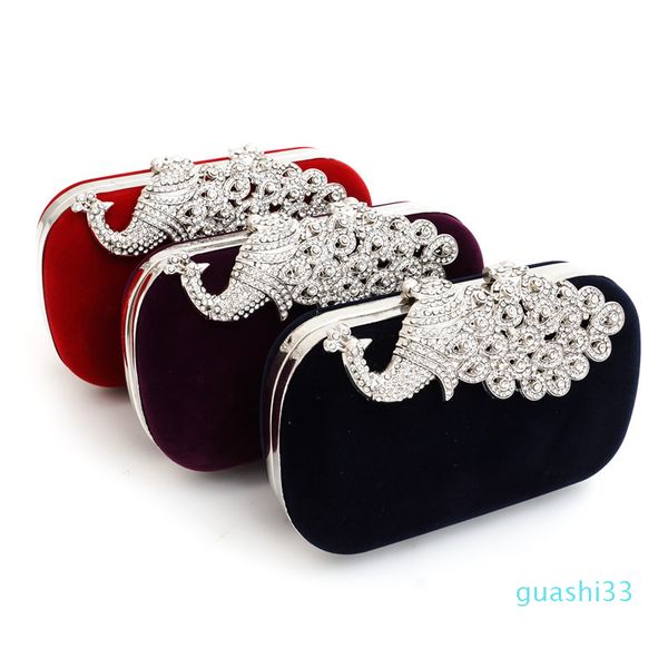 4 colors fashion crystal diamond handbag evening bag purse elegant peacock clutch 
4 colors fashion crystal diamond handbag evening bag purse elegant peacock clutch