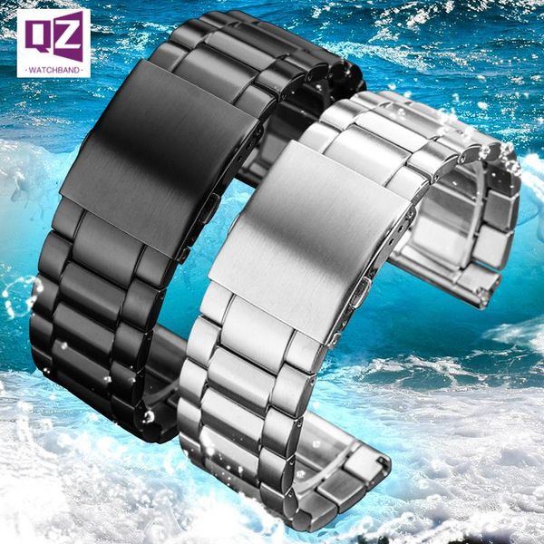 watch bands thickened solid stainless steel watchband for band dz7395 dz7396 dz7315 dz7421 dz7331 metal strap mens bracelet, Black;brown 
watch bands thickened solid stainless steel watchband for band dz7395 dz7396 dz7315 dz7421 dz7331 metal strap mens bracelet, Black;brown