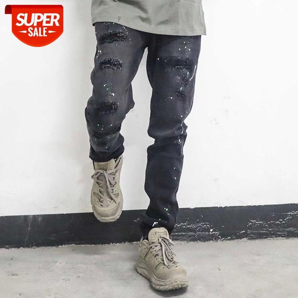 ink painted hole jeans for men high street oversize straight pencil pants harajuku washed retro loose denin torusers #i66q, Blue
ink painted hole jeans for men high street oversize straight pencil pants harajuku washed retro loose denin torusers #i66q, Blue
