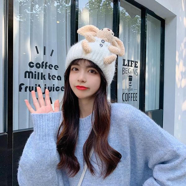 beanie/skull caps ears beanies hats for women winter skullies knitted warm girls casual hat gorros, Blue;gray
beanie/skull caps ears beanies hats for women winter skullies knitted warm girls casual hat gorros, Blue;gray