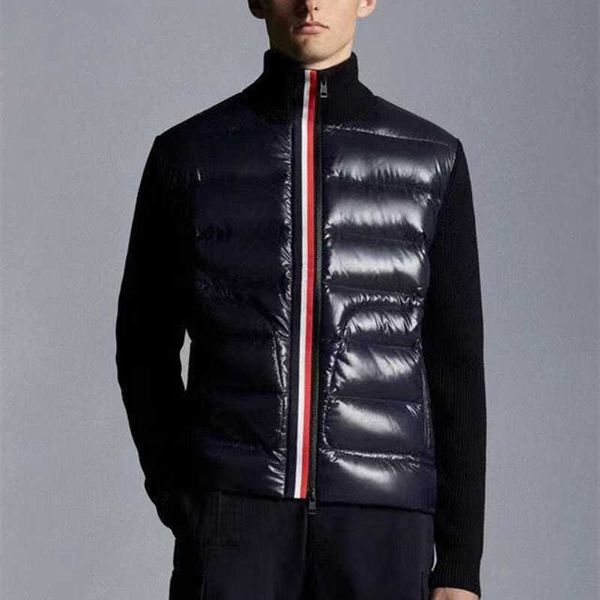 21ss jacket men's , women's outdoor warm long sleeved down jacket autumn and winter hooded knitted splicing coat letter epaulet zi, Black
21ss jacket men's , women's outdoor warm long sleeved down jacket autumn and winter hooded knitted splicing coat letter epaulet zi, Black