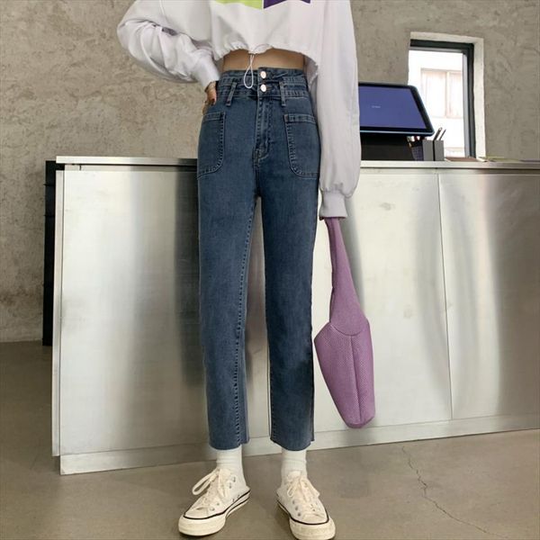 high waist mom mujer womens jean casual denim pants vintage loose straight trousers streetwear boyfriend, Blue
high waist mom mujer womens jean casual denim pants vintage loose straight trousers streetwear boyfriend, Blue