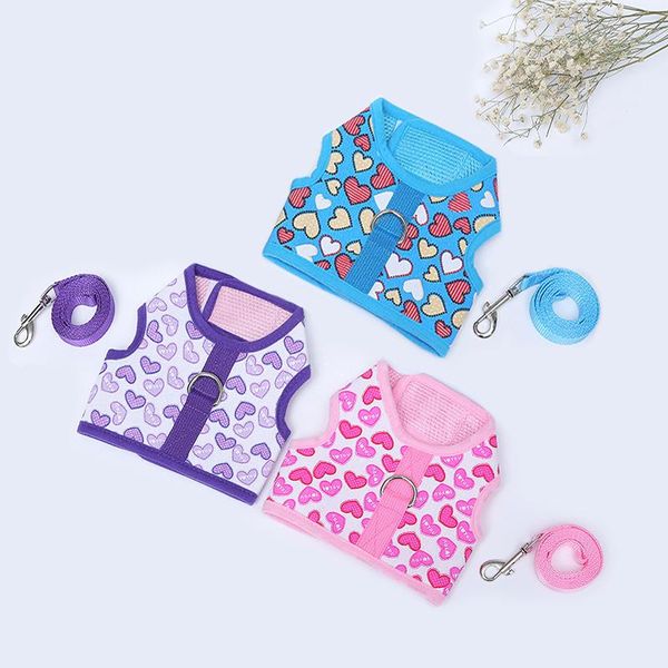dog collars & leashes pet chest vest with lovely heart-shaped pattern soft breathable puppy funny strap for small cats pets supply
dog collars & leashes pet chest vest with lovely heart-shaped pattern soft breathable puppy funny strap for small cats pets supply
