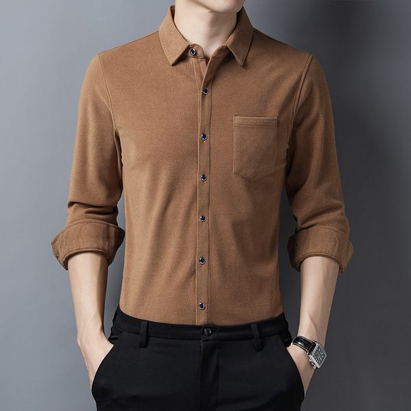 2021 spring and autumn double-sided cashmere shirt korean slim fit shirt real pocket bottom cardigan trendy man, Black
2021 spring and autumn double-sided cashmere shirt korean slim fit shirt real pocket bottom cardigan trendy man, Black