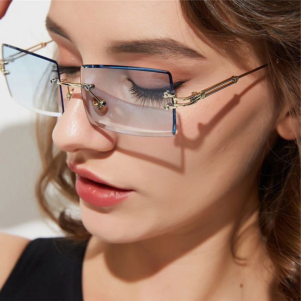 2021 Retro sunglasses Women Brand Designer Fashion Random Gradient sunglasses Shades Cutting lens Women Frame-free glasses Glasses wholesale, Silver
2021 Retro sunglasses Women Brand Designer Fashion Random Gradient sunglasses Shades Cutting lens Women Frame-free glasses Glasses wholesale, Silver