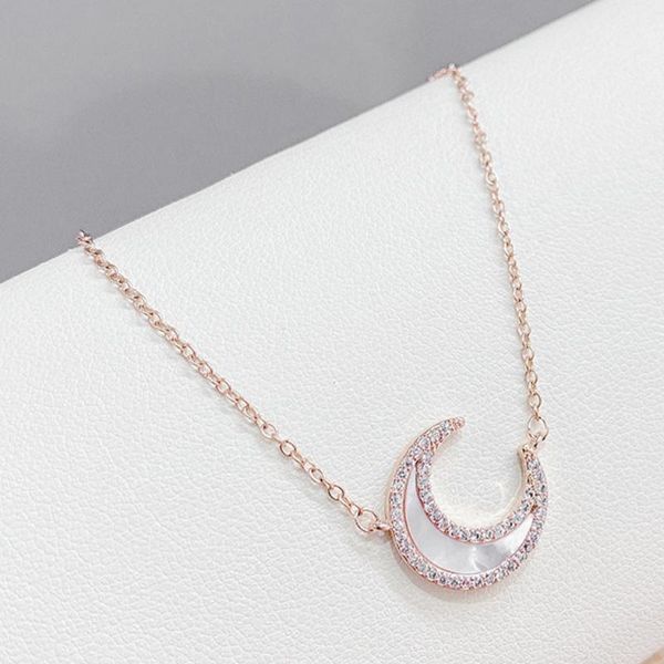 chains botu vintage zircon moon pendant necklace female rose gold moonlight simple gentle temperament exquisite for women, Silver
chains botu vintage zircon moon pendant necklace female rose gold moonlight simple gentle temperament exquisite for women, Silver