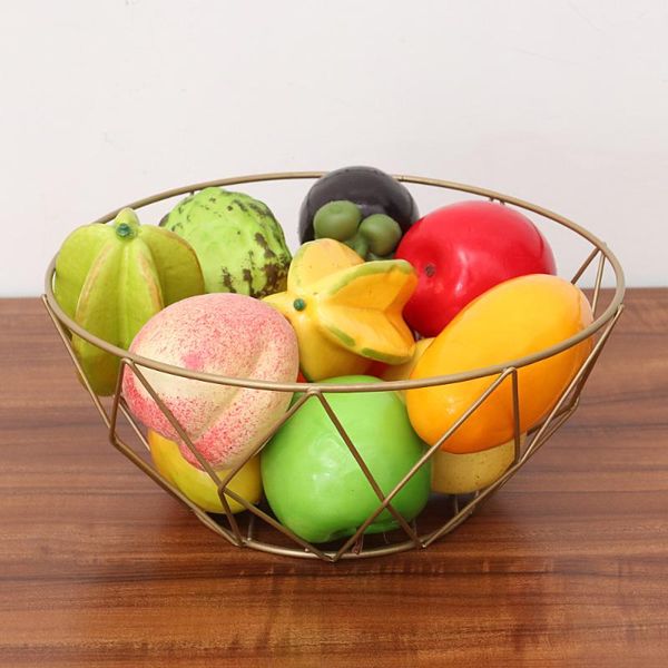 European Style Basket Iron Fresh Fruit Container Hollow-out Vegetable Rack Storage Tray Holder (Golden, Round) Baskets
European Style Basket Iron Fresh Fruit Container Hollow-out Vegetable Rack Storage Tray Holder (Golden, Round) Baskets